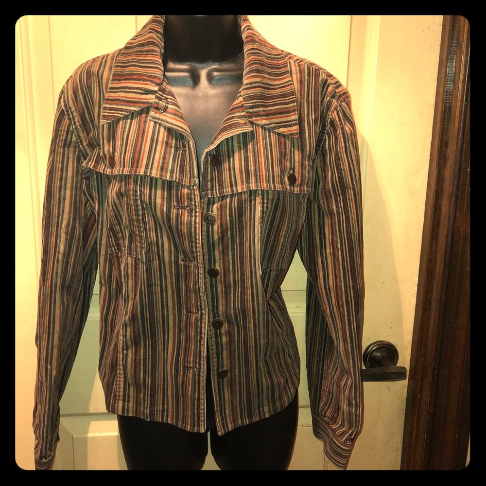 Vintage 70’s mint* HOT striped corduroy jacket XL